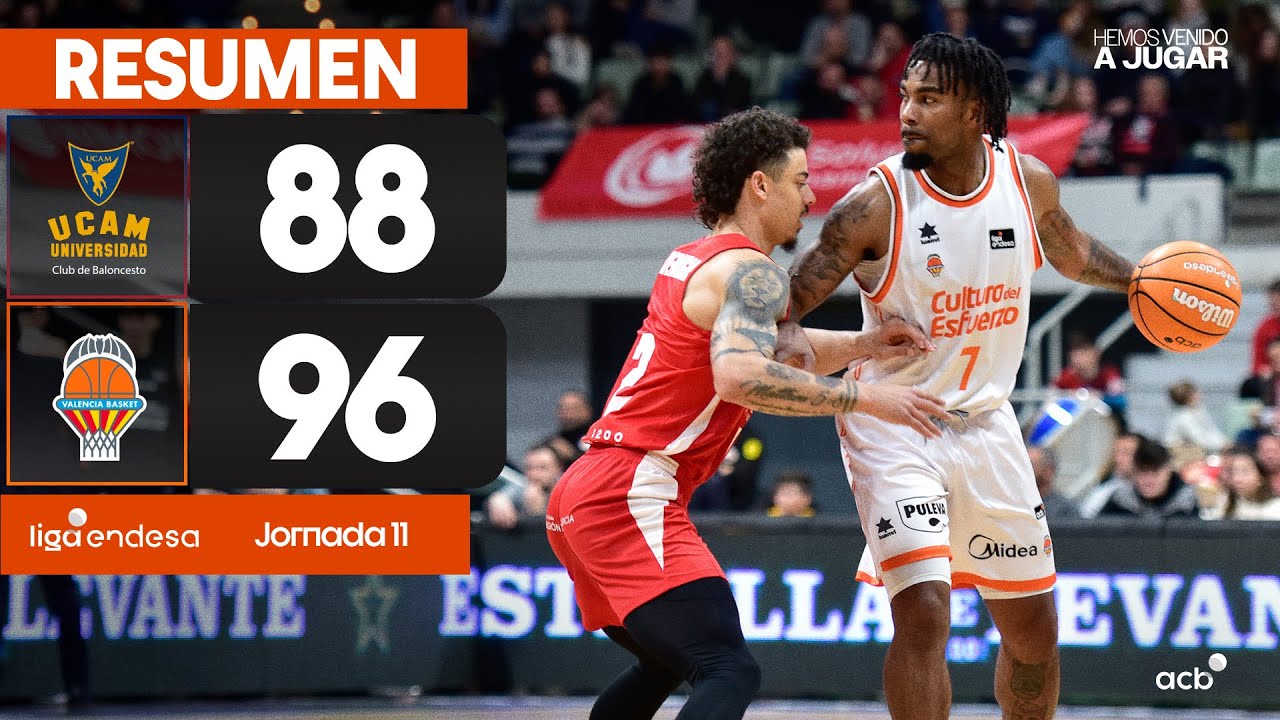 UCAM Murcia - Valencia Basket (88-96) RESUMEN | Liga Endesa 2024-25