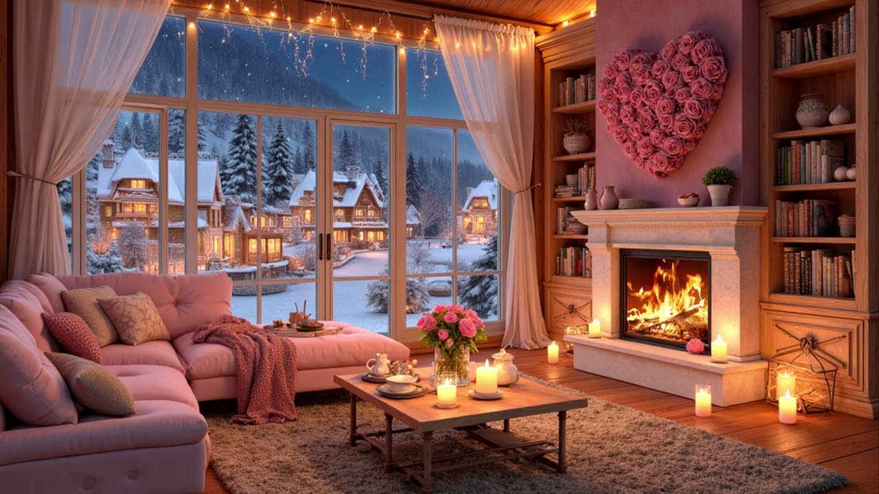 Cozy Winter Night Piano by the Fireplace | Relaxing Instrumental for Study & Sleep