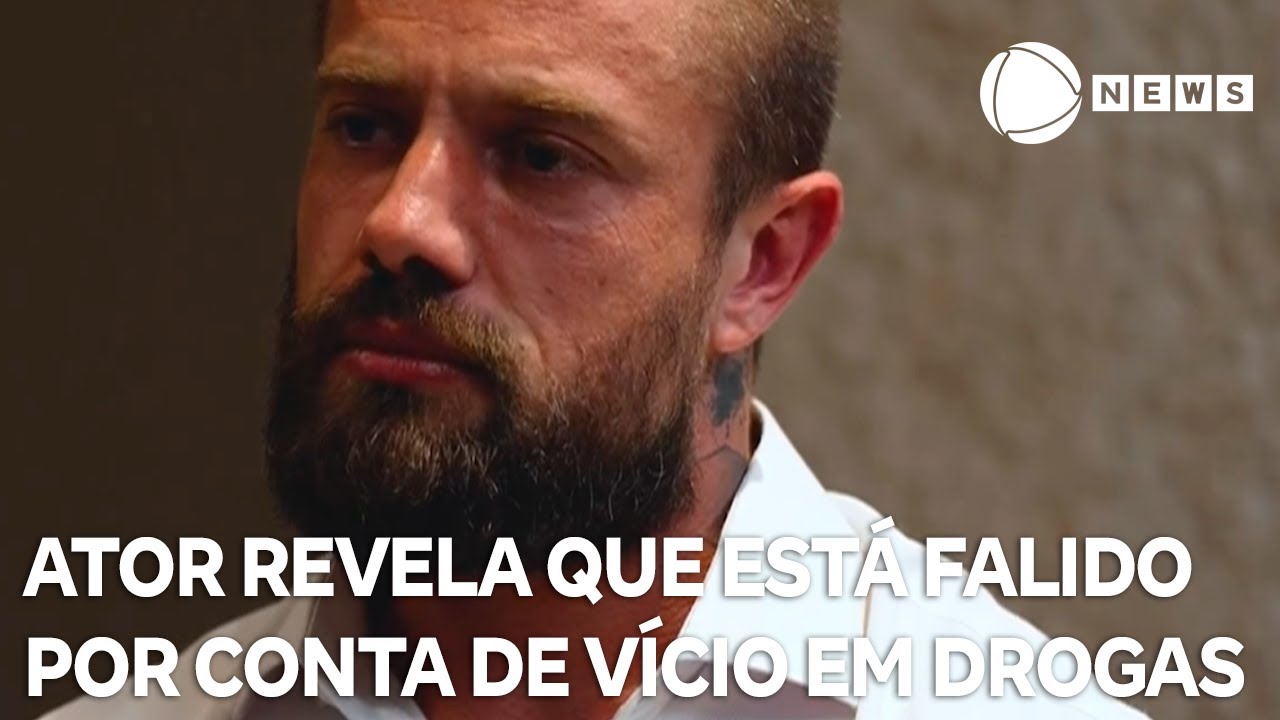 Ator Rafael Cardoso revela que está falido por conta de vício em drogas