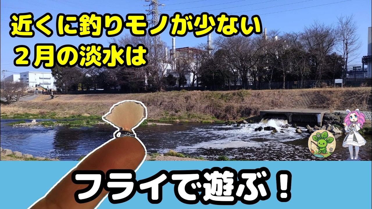 【中物釣り】2月の淡水は温排水で川あそび　Warm water / Warmwater