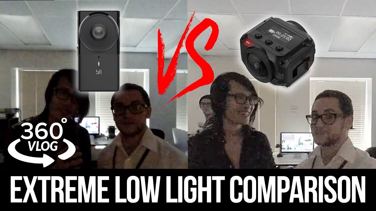 Garmin Virb 360 VS Yi 360 VR - 5.7K Extreme Low Light Comparison