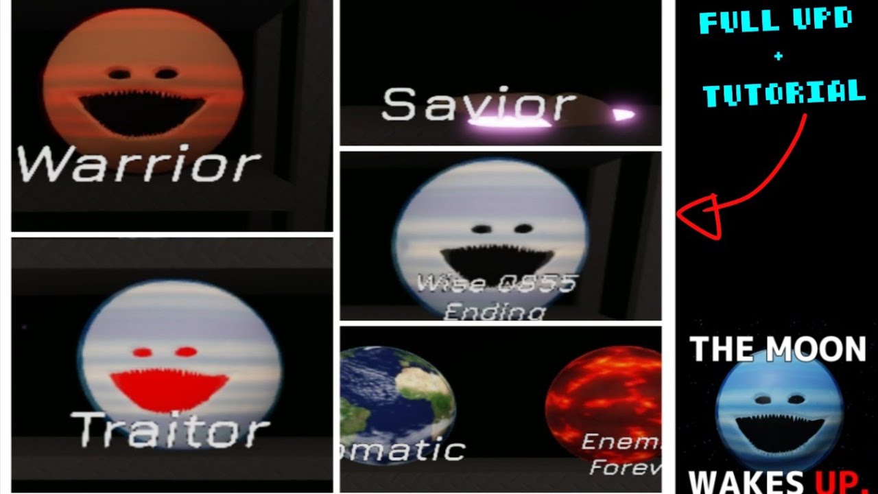 The Moon Wakes Up Roblox Full Kuiper belt part 2 update (All endings+Tutorial for achievements)