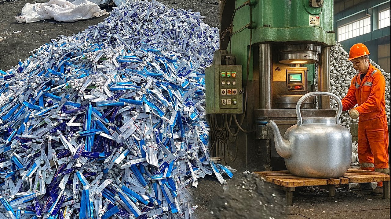 How Tea Kettles Are Made From Recycling of Scrap Medicine Tubes | Amazing Recycling Process 