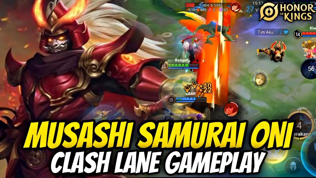Honor of Kings (Musashi) SAMURAI ONI Clash Lane Gameplay