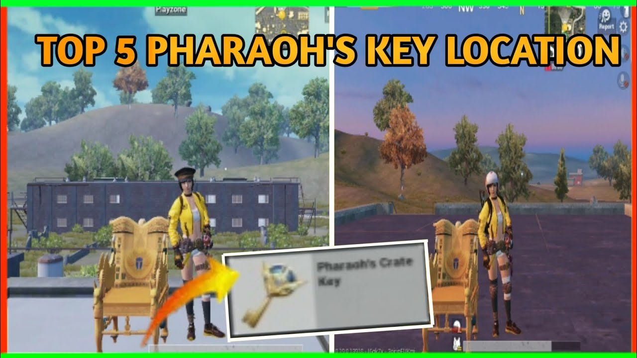 TOP 5 PHARAOH'S KEY LOCATION IN PUBG MOBILE | PHARAOH'S KEY KAHA PAR MILEGA