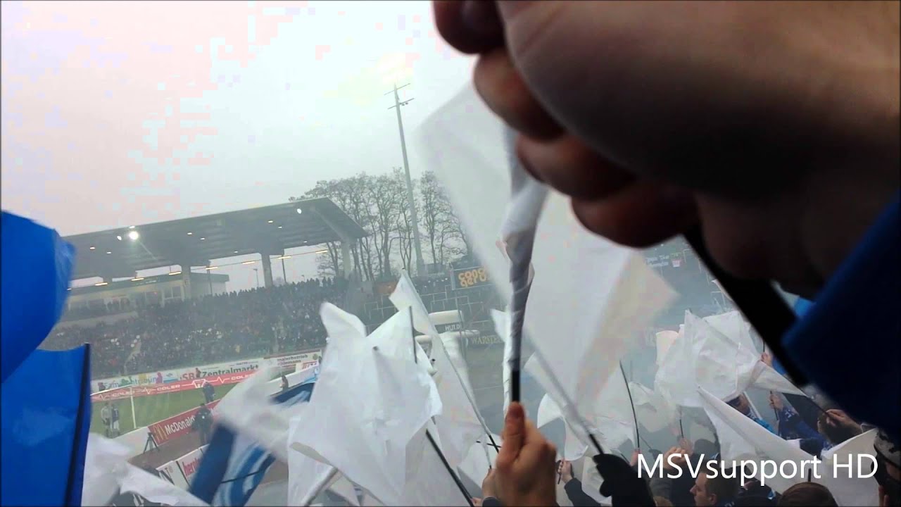 Der MSV Duisburg zu Gast bei Preussen Münster 07.12.2013 MSVsupport *Pyro* etc