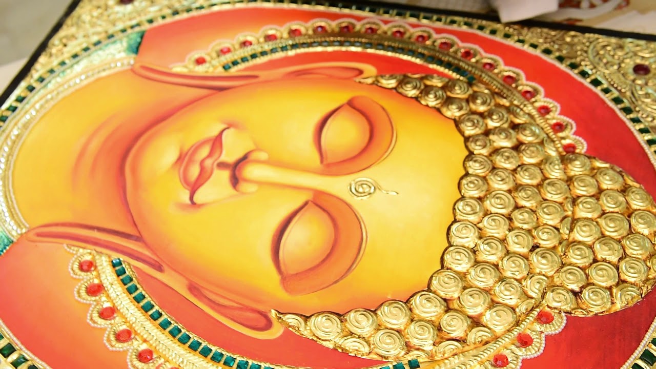 The completed version of the best Buddha Tanjore painting