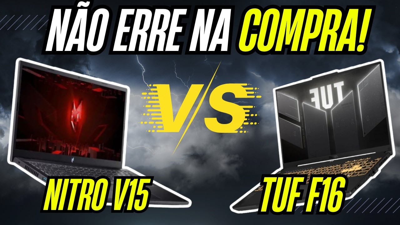 NOTEBOOK GAMER BARATO 2026 - Qual o MELHOR ? ASUS TUF GAMING F16 VS ACER NITRO V15! COMPARATIVO.