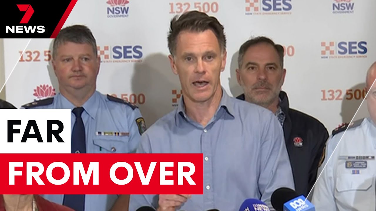 Chris Minns states cyclone is 'far from over' in update on Ex-Cyclone Alfred | 7NEWS