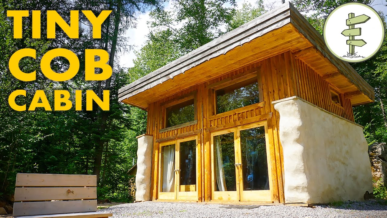 Sustainable Micro Straw Bale Cabin with Passive Solar Green Roof