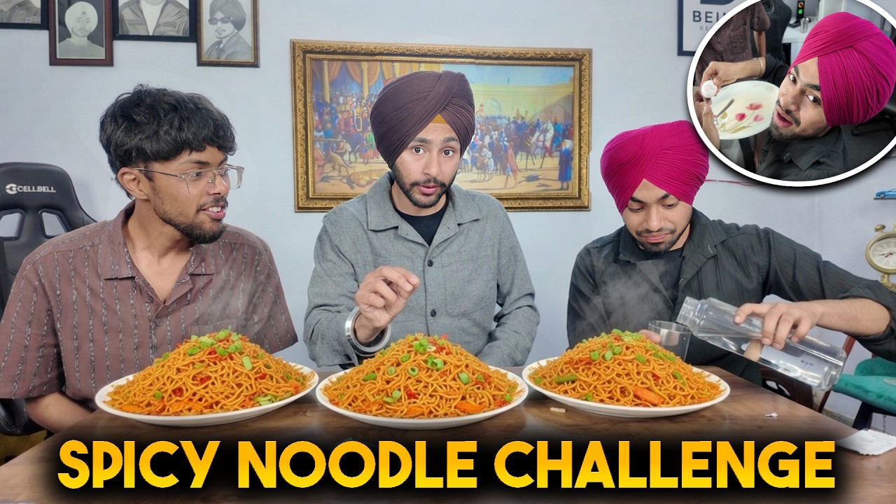 SPICY NOODLE CHALLENGE WITH FRIENDS🍜🌶️🥵 - PUNISHMENT GONE WRONG🤣 - HARSH JAGRAON