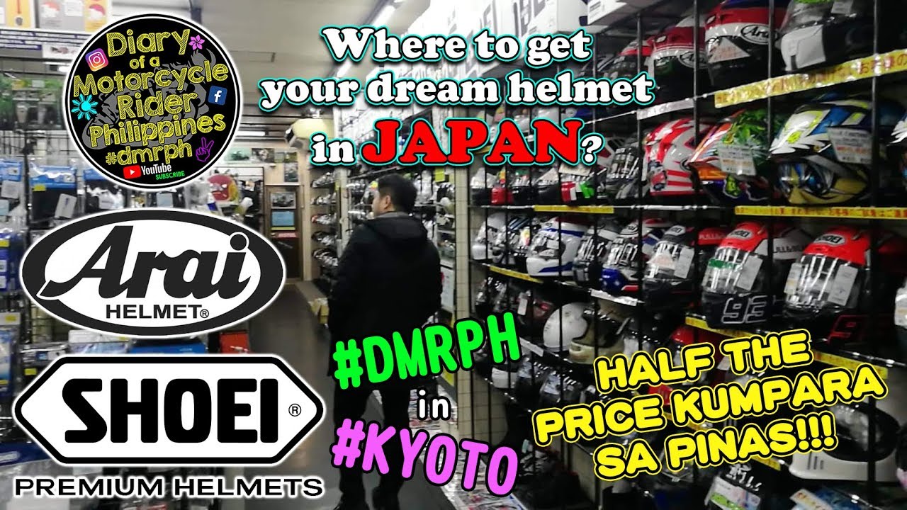 Motorcycle helmet x Japan x Gear Shopping Part 1 | Shoei | Arai | Kabuto | Shark | Taichi | Tsuboi