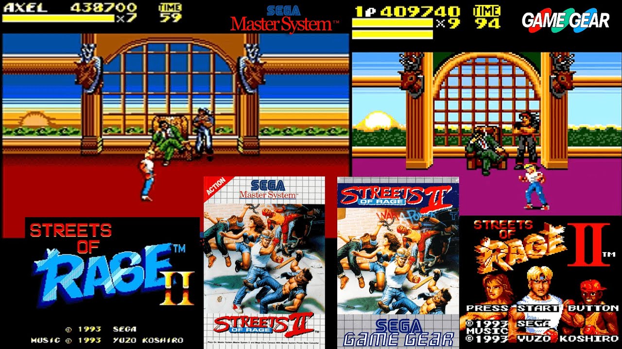 Streets of rage 2 Master system vs Game gear