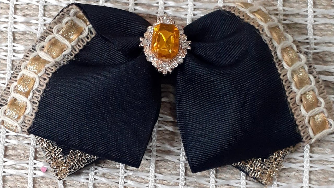 Moño charro  o corbatin de listón de 7.5cm. DIY/Bow/ V