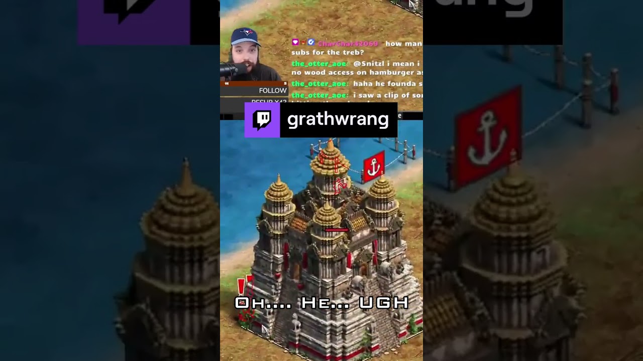 Oh no....He DEAD  #twitch #gaming #funny #aoe2 #king #kingsnipe #grathwrang