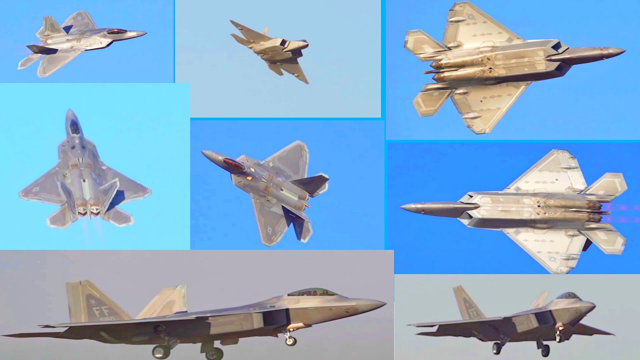 U.S. Air Force F-22 Raptor Demonstration Team preform at the FIDAE 2022 Air & Trade Show