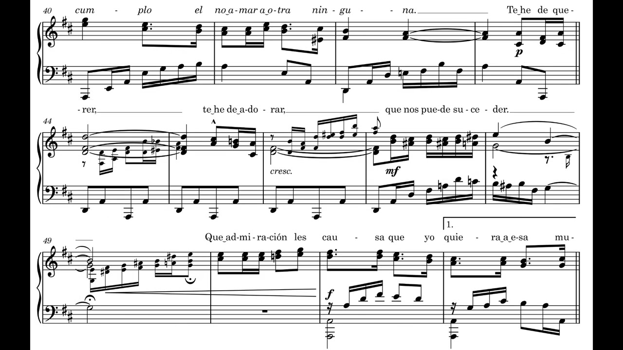 Te he de Querer - Alfonso Esparza Oteo (Acompañamiento de piano)