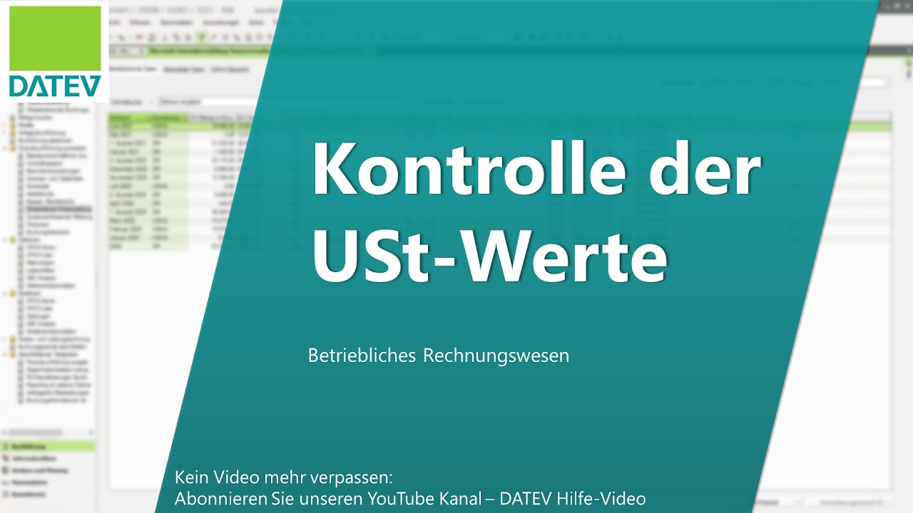 Kontrolle der USt-Werte