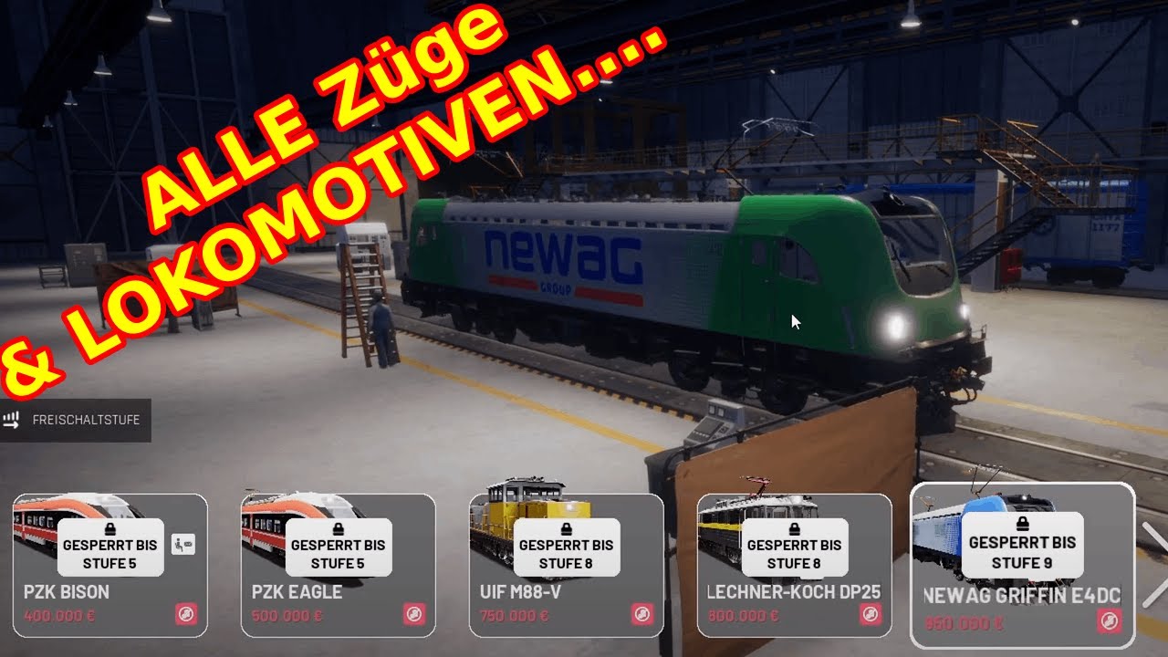 Train Life -  ALLE Z&uuml;ge & LOKOMOTIVEN im Spiel