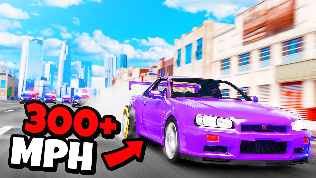 1000HP Skyline R34 Annoys Cops In GTA 5 RP