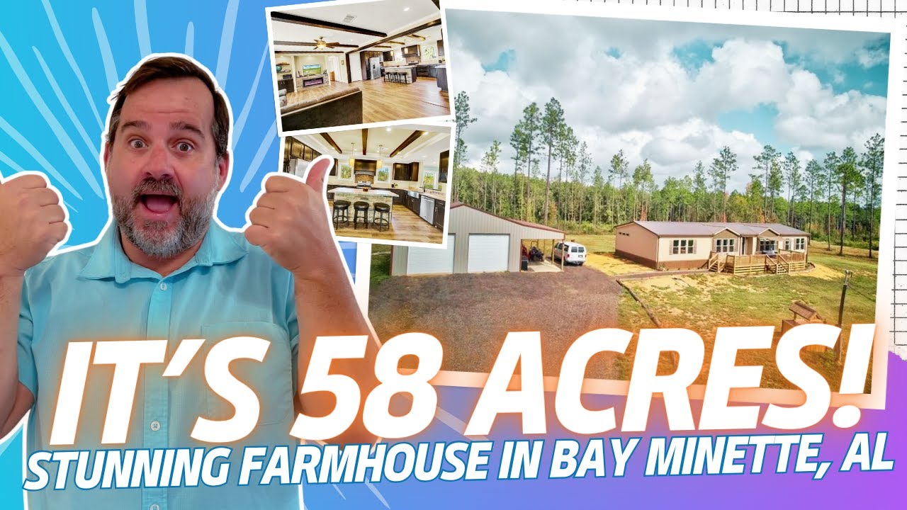 Massive 58-Acre Alabama Property with Trails, Wildlife & Farmhouse | Bay Minette, AL