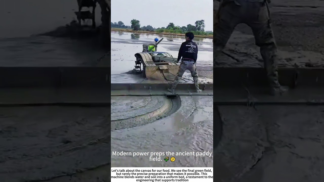 The Liquid Canvas: Power-Tilling a Rice Paddy 🌾💧
