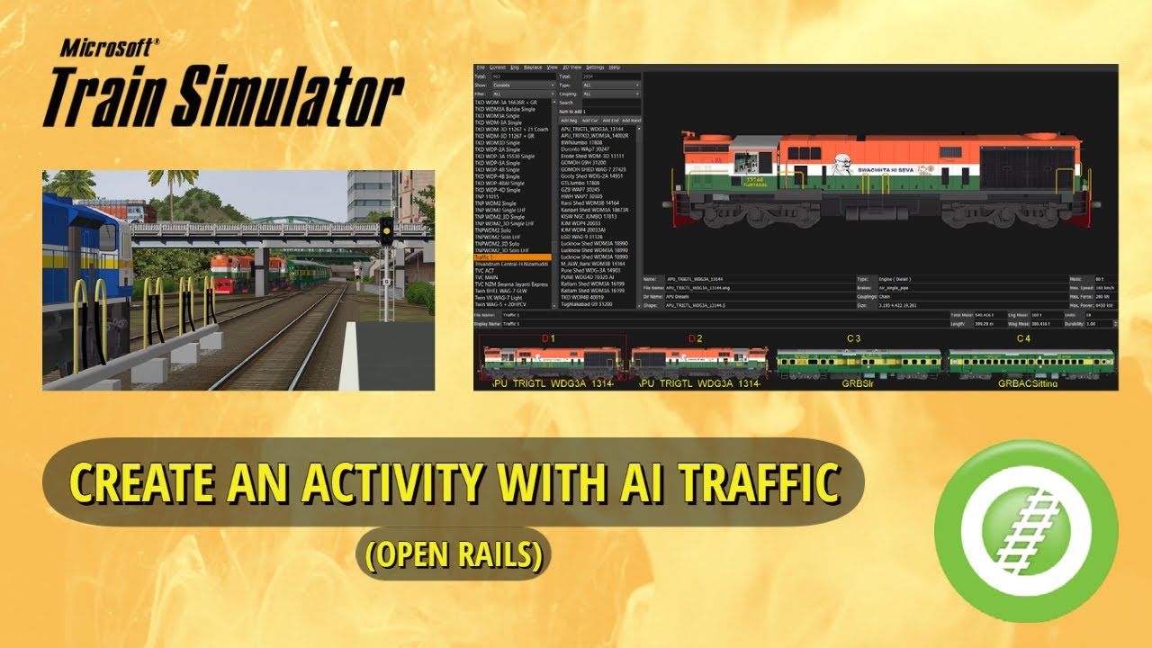 Tutorial: Create an Activity with AI Traffic Train in MSTS (Open Rails)
