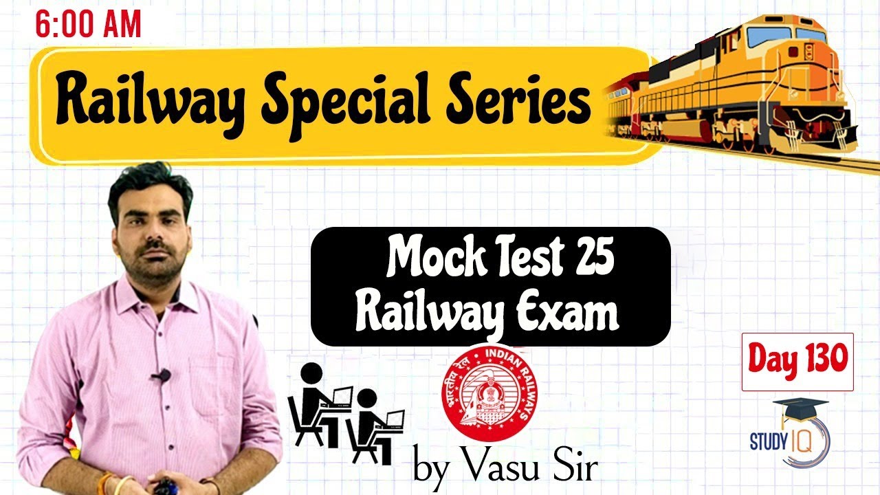 RRB NTPC Railways Exam / Group D / ALP 2021 - Mock Test 25 by Vasu Sir Day 130