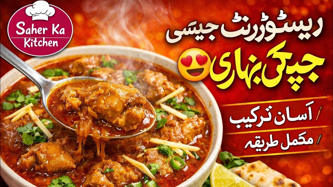 چکن نہاری بنانے کا اصل طریقہ | Pakistani Chicken Nihari Recipe | Saher Ka Kitchen