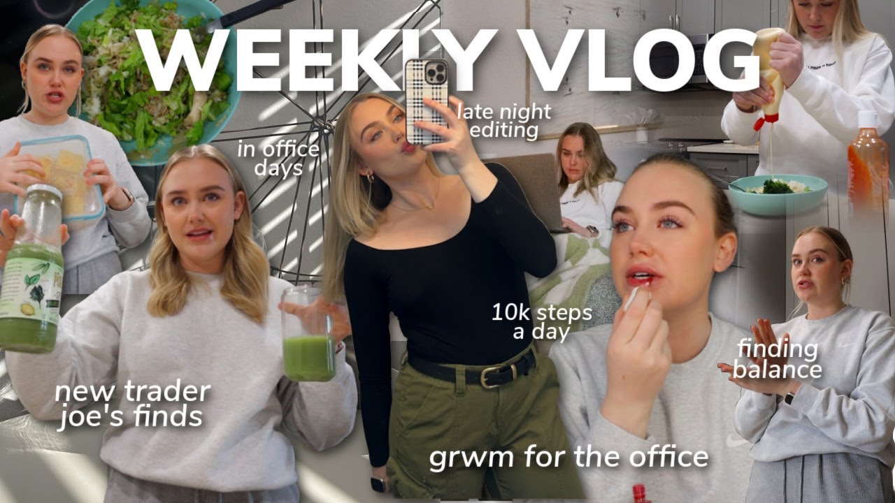Еженедельный видеоблог: grwm для работы, 10 000 шагов в день, поиск баланса, новый трейдер @joes,...