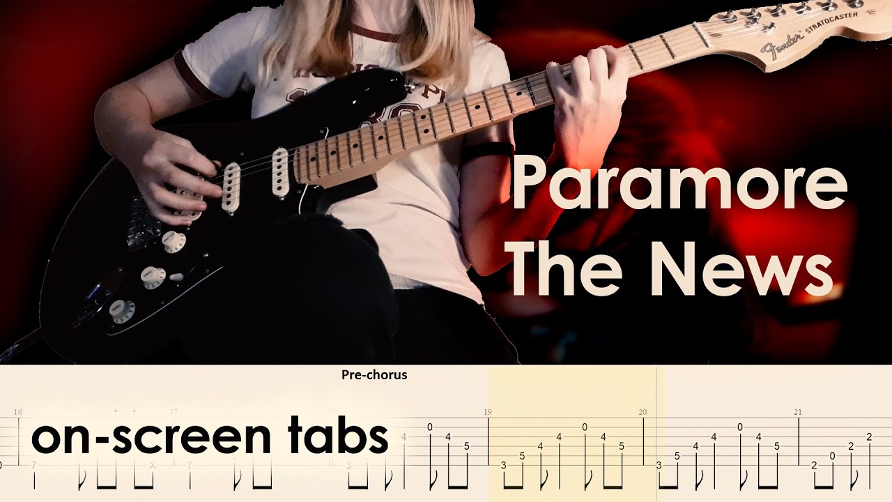 Paramore - The News | Guitar cover w/play-along tabs + download