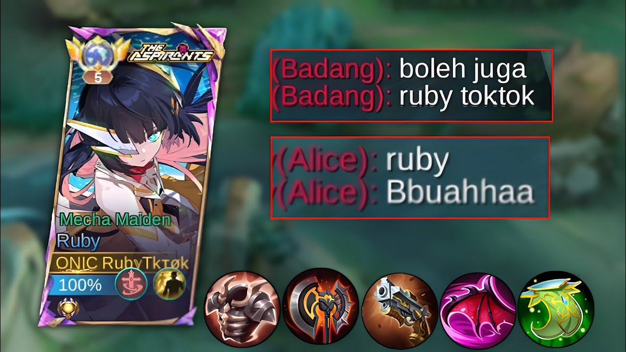 Item Ruby Buat Alice Kena Mental, Build Ruby Full Spellvamp, Full Cooldown!!