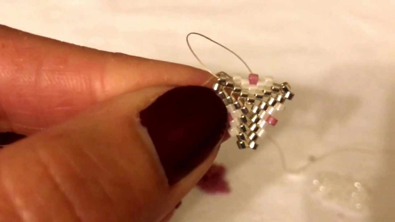 peyote tekniği ile muska kolye yapımı part1