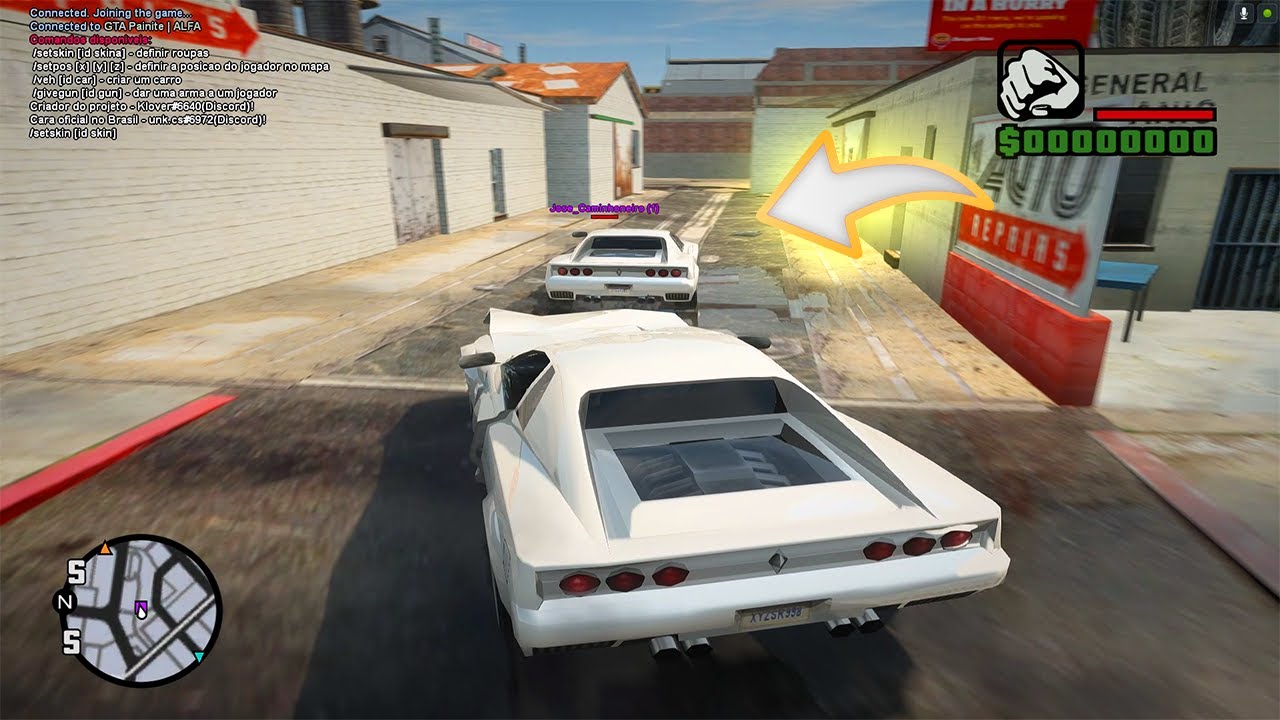 PRIMEIRA VEZ DANDO FUGA no SAMP com MAPA PROT&Oacute;TIPO do GTA 5 (coloquei directx 3.0 olha como ficou 😱)
