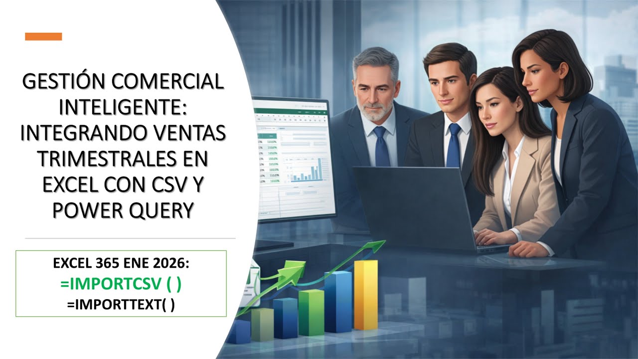 GESTIÓN COMERCIAL INTELIGENTE: INTEGRANDO VENTAS TRIMESTRALES EN EXCEL CON CSV Y POWER QUERY.
