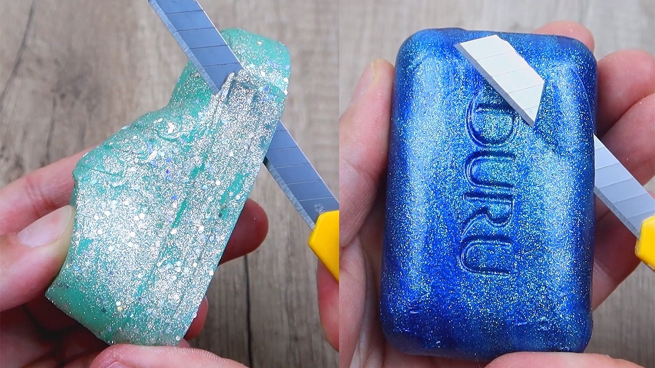 Relaxing Soap Cutting ASMR. Satisfying Soap and lipstick cutting. Corte de jabón - 1261