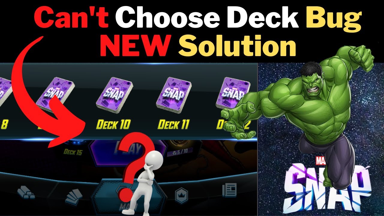 CAN'T CHOOSE DECK TO PLAY on PC? (NEW Solution) - Marvel Snap Bug