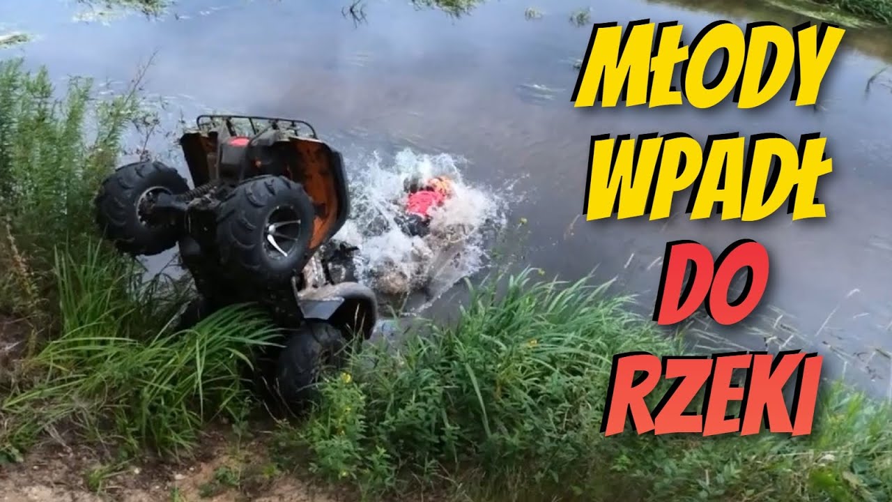 MŁODY WPADŁ DO RZEKI - Miał tylko spokojnie wjechać do rzeki, a narobił szkód tylko jak zawsze
