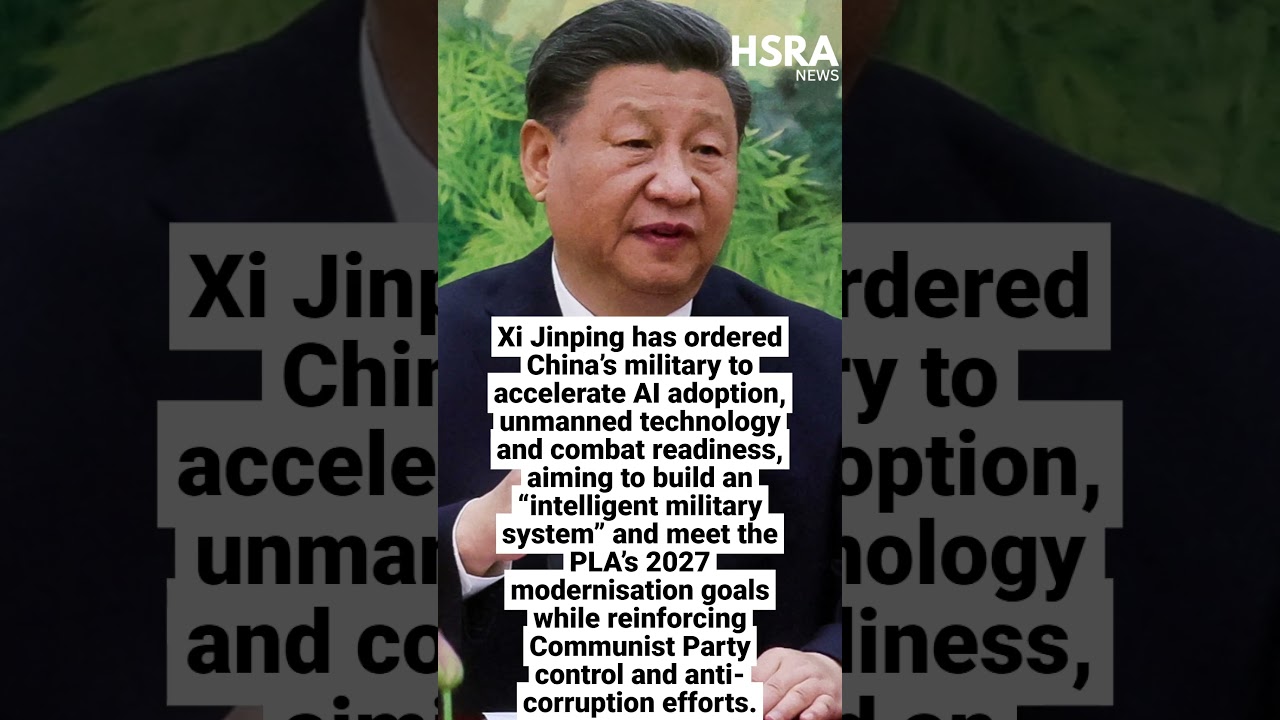 Xi Orders China&rsquo;s Military to Accelerate AI Adoption Ahead of 2027 Goal #shorts #breakingnews
