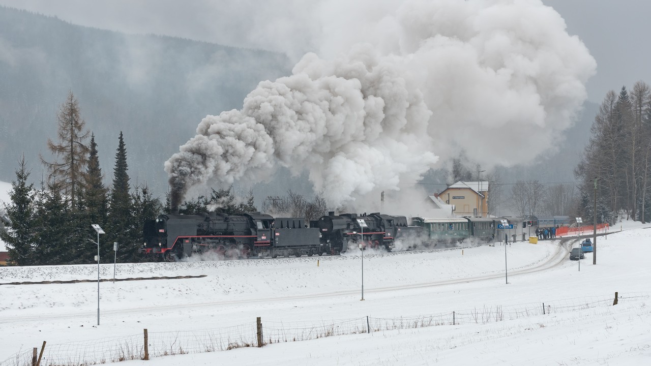 Jízda na Slezský Semmering | 555.129 + 555.0153