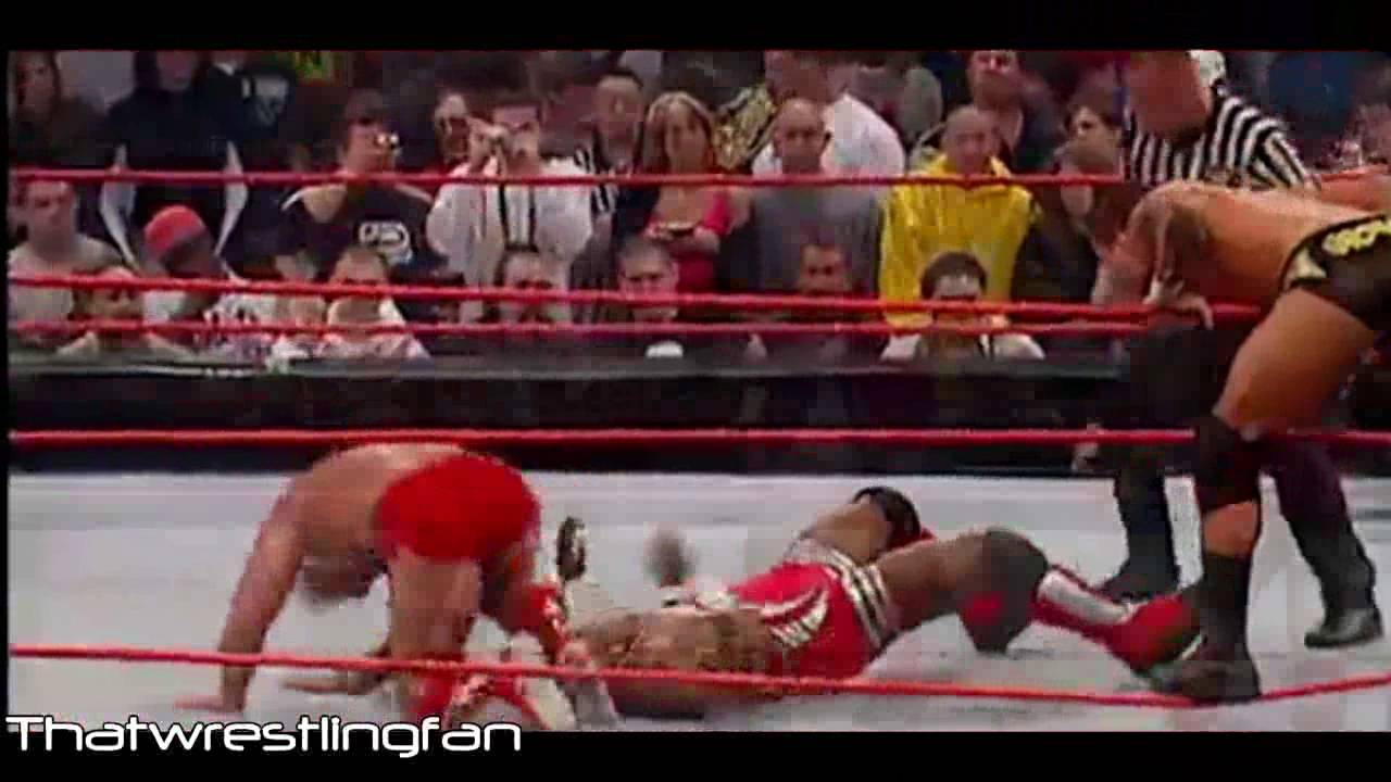 HBK,Benoit,Foley and Shelton Benjamin vs Evolution [Highlights] // Raw 2004