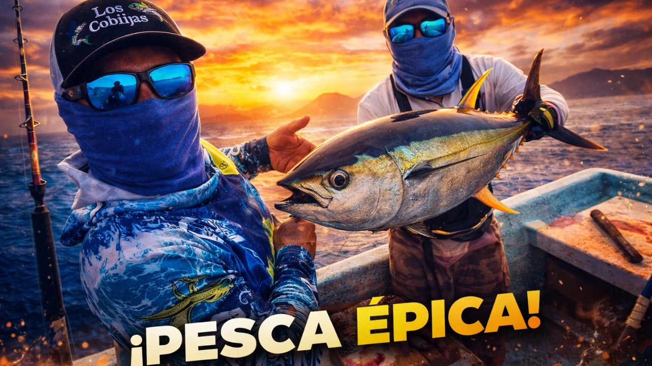 🔥 Pesca de At&uacute;n con Calamar Rojo en Alta Mar | Pelea &Eacute;pica 🎣