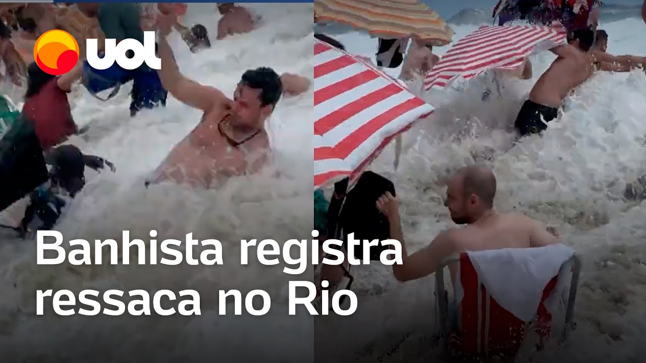 Ressaca no Rio: Mulher filma ondas gigantes em Ipanema: 'Gravava de brincadeira e sa&iacute; com arranh&otilde;es'