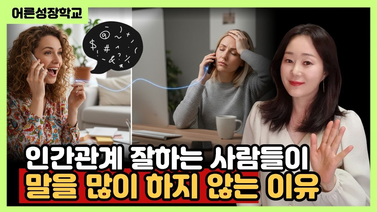 인간관계 잘하는 사람들이 말을 많이 하지 않는 이유
