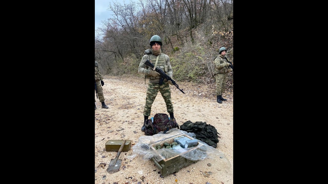Tofiq Musayev ermənilərə aid qumbaraları tapdı
