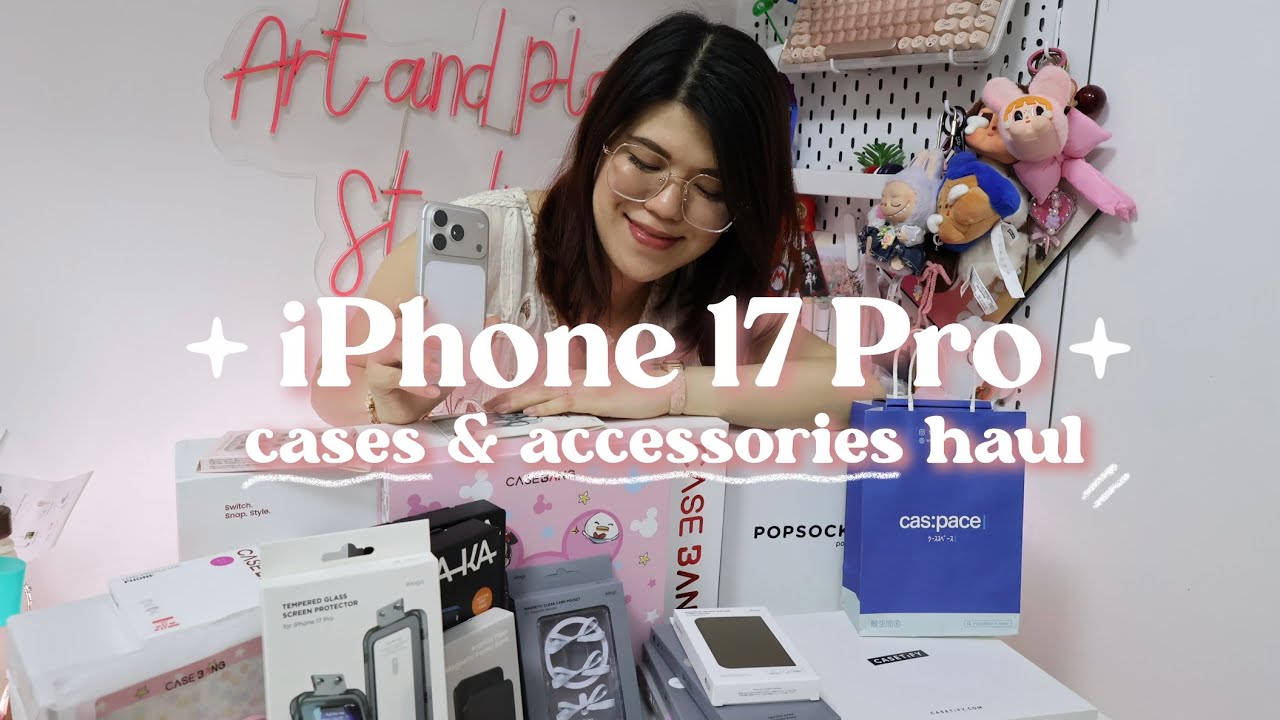 📱 iPhone 17 Pro: HUGE unboxing + try on &rarr; iphone cases & accessories! (CASETiFY, Popsockets, etc!)