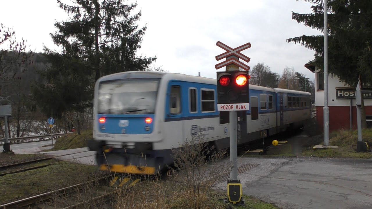 Železniční přejezd Hostinné #3 - 27.12.2022 / Czech railroad crossing