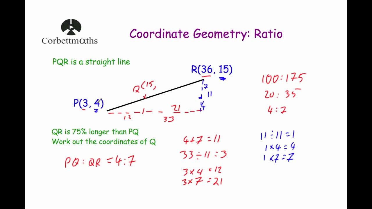 Ratio in Coordinate Geometry - Corbettmaths
