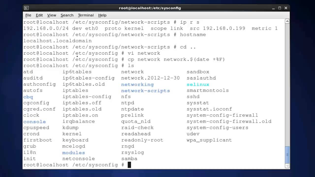 Learning CentOS Linux Lesson 3 Network configuration