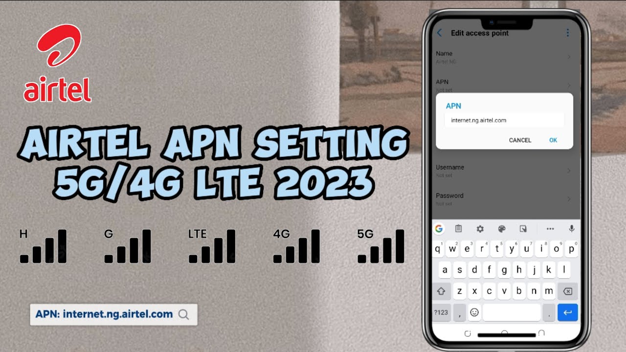 Настройки точки доступа Airtel 5G/4G LTE 2023